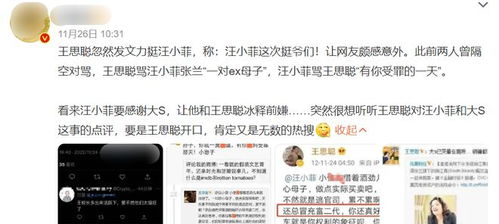 王思聪罕见力挺汪小菲背后原因引深思